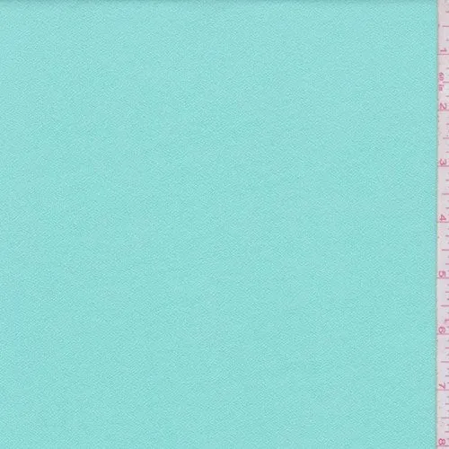 1 1/4 YD PC-Light Turquoise Techno Crepe Knit Fabric