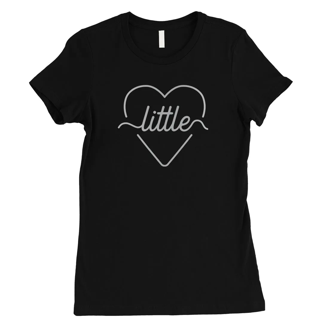 Big Little Line Heart-SILVER Womens T-Shirt Magificent Fancy Gifts