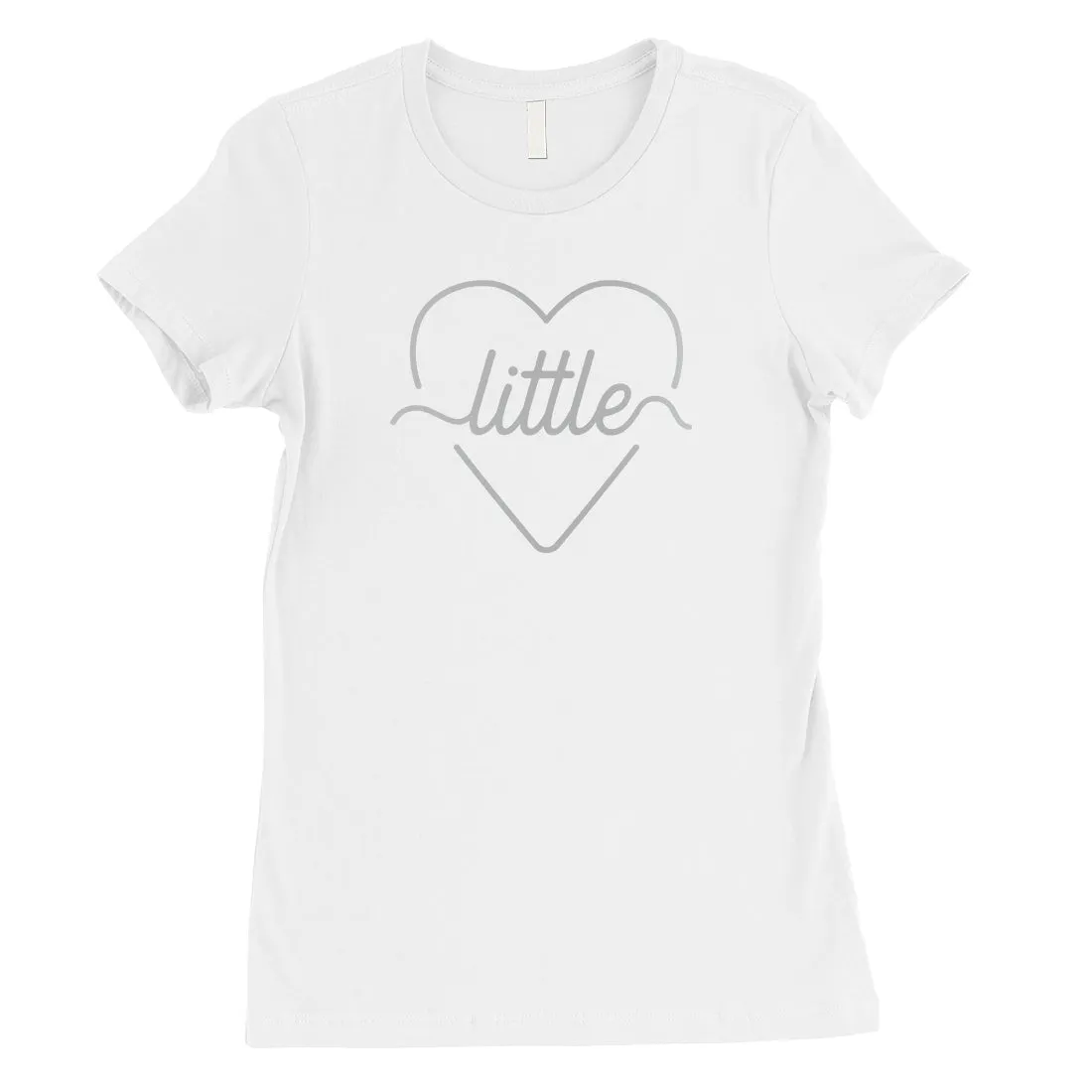 Big Little Line Heart-SILVER Womens T-Shirt Magificent Fancy Gifts