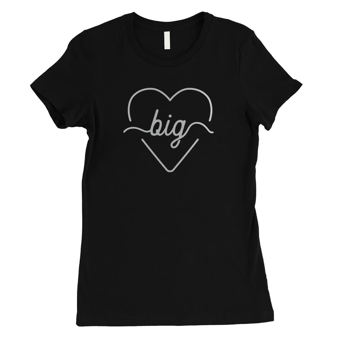 Big Little Line Heart-SILVER Womens T-Shirt Magificent Fancy Gifts