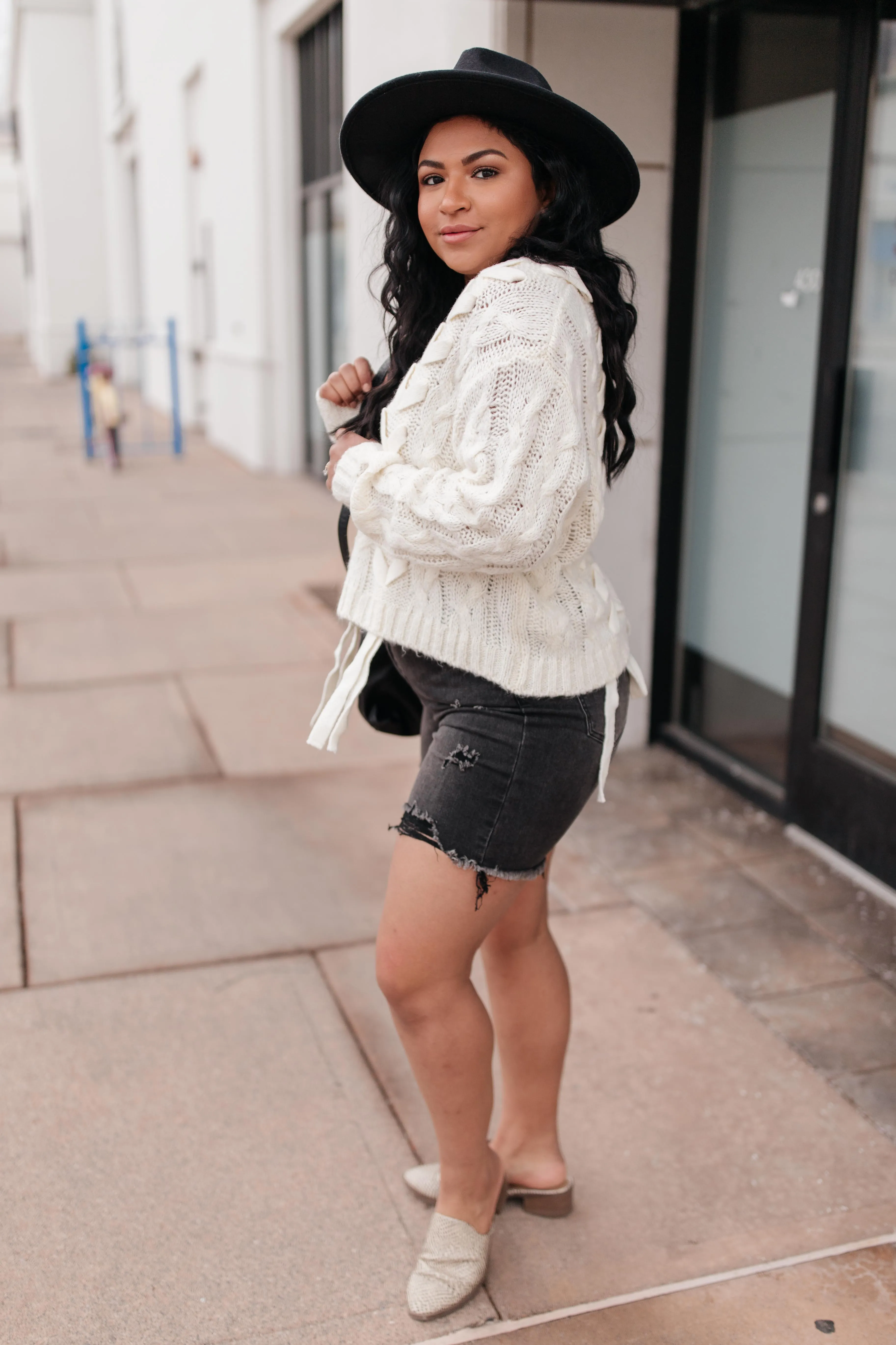 Braids and Ribbon Sweater