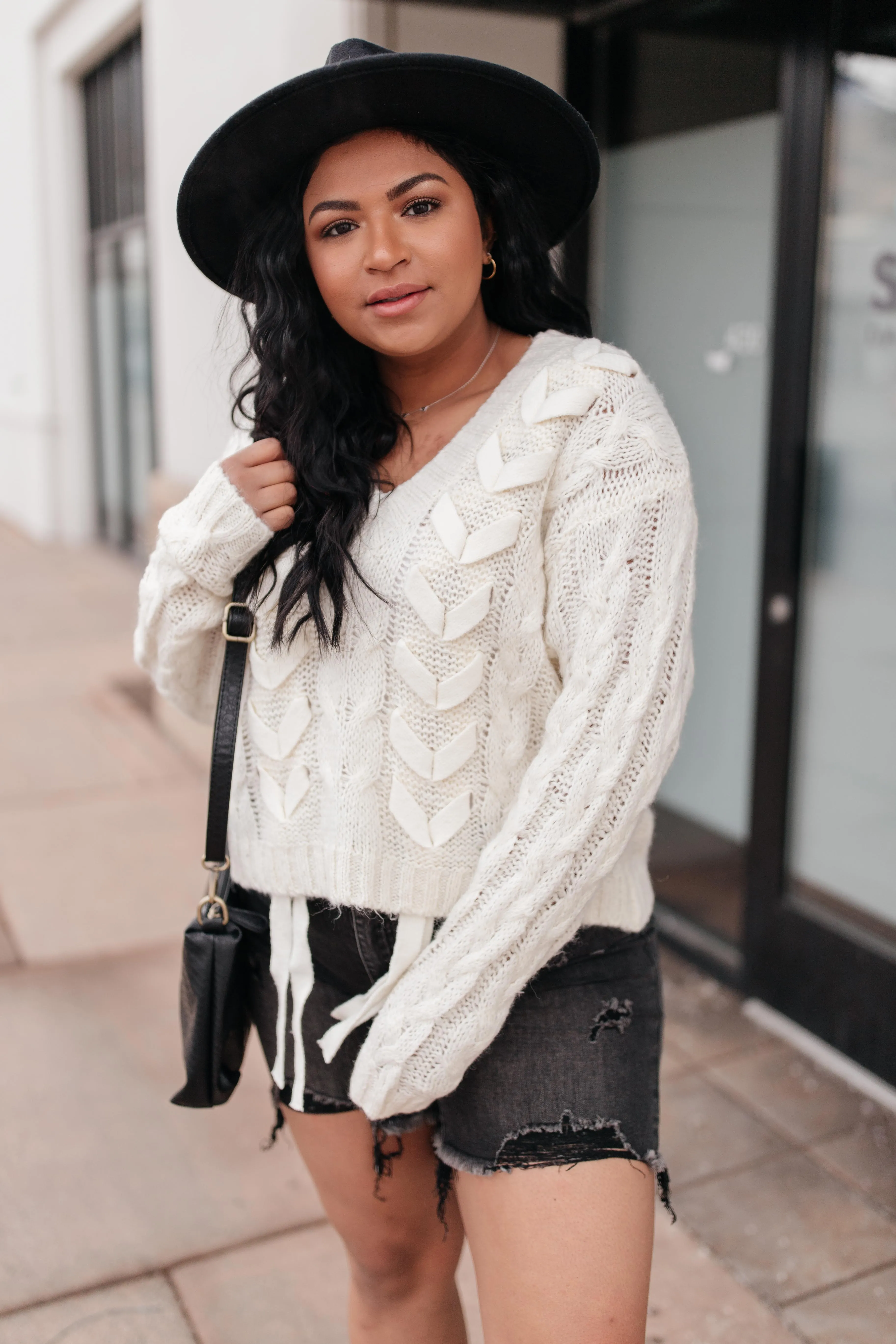 Braids and Ribbon Sweater