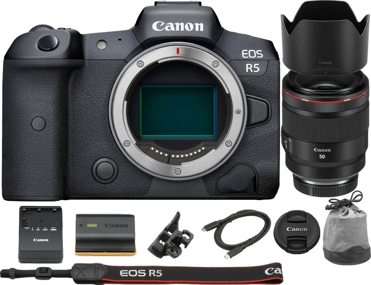 Canon EOS R5 Mirrorless Digital Camera with Canon RF 50mm f/1.2L USM Lens