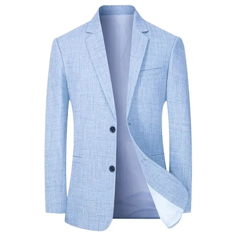 Causal Suit Jacket Single Breasted Notch Lapel Business Coat Wedding Groom Prom Outfit Blazer