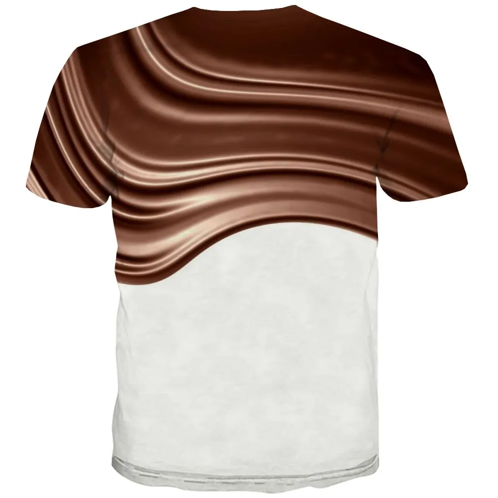 Chocolate T shirts Men Brown T shirts Funny Delicious Tshirt Printed Bitter Tshirts Novelty