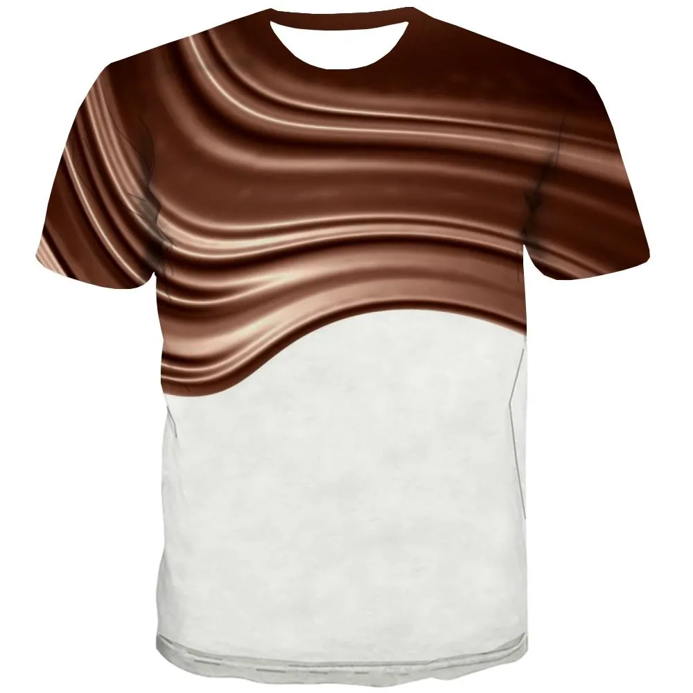 Chocolate T shirts Men Brown T shirts Funny Delicious Tshirt Printed Bitter Tshirts Novelty