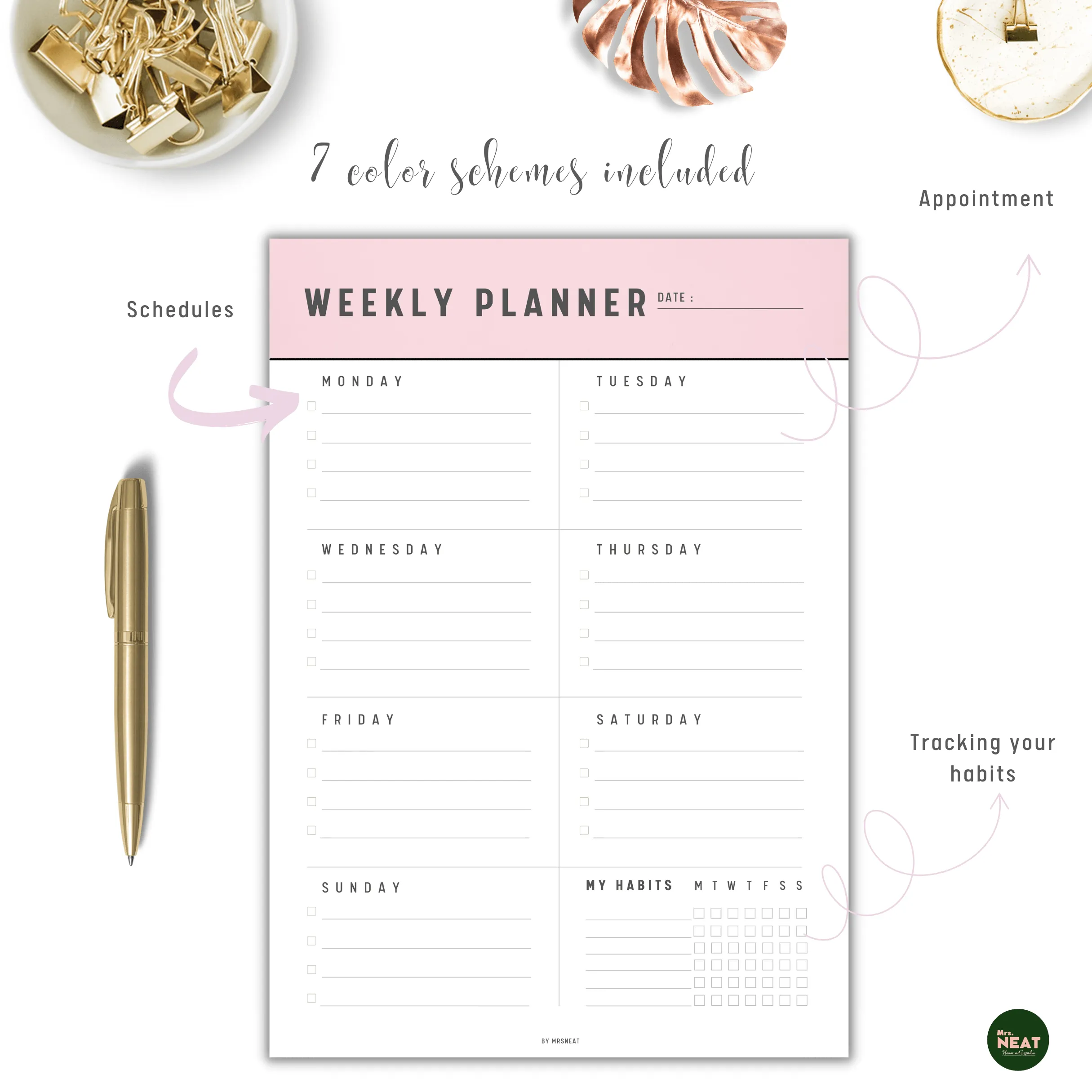 Colorful Weekly Planner - M160