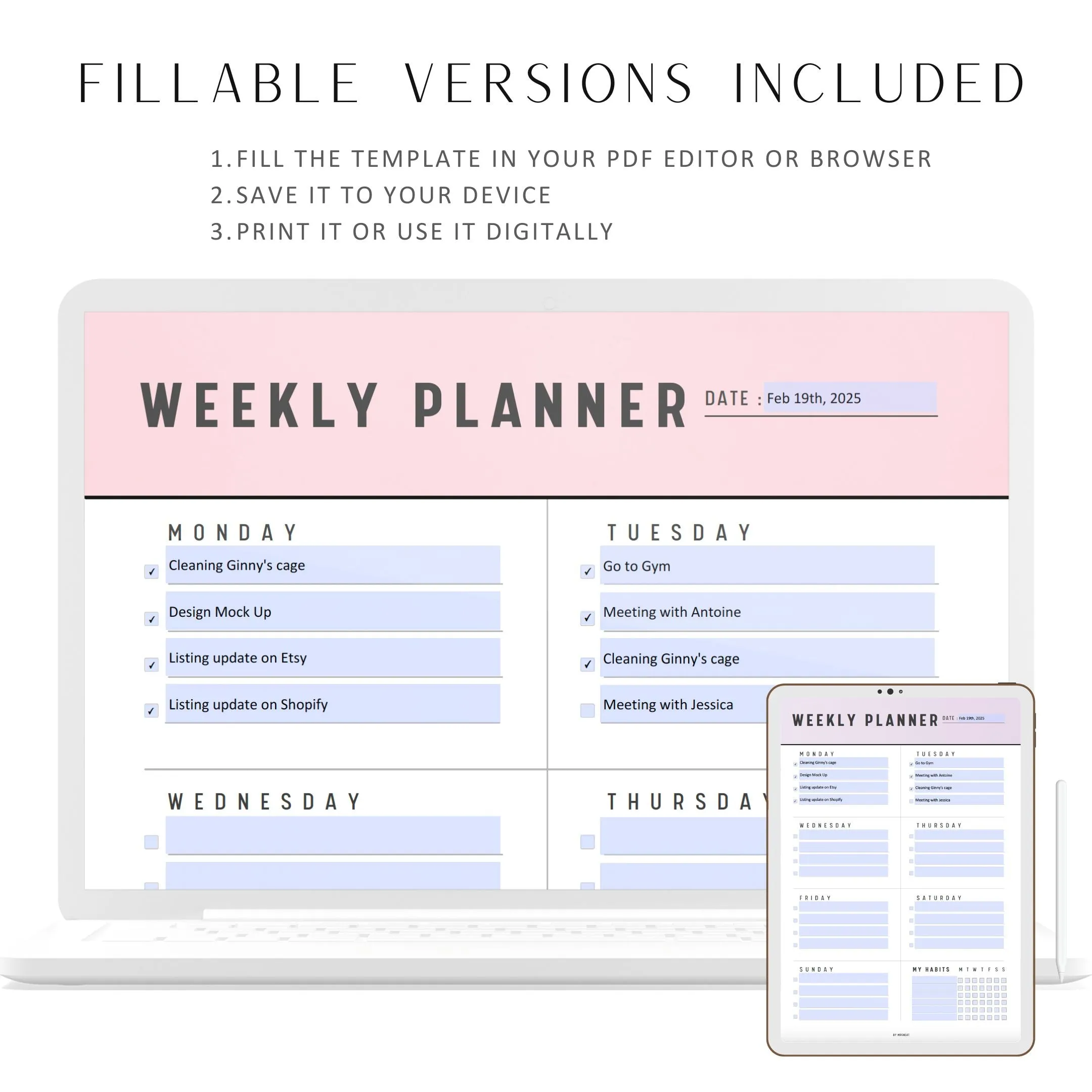 Colorful Weekly Planner - M160