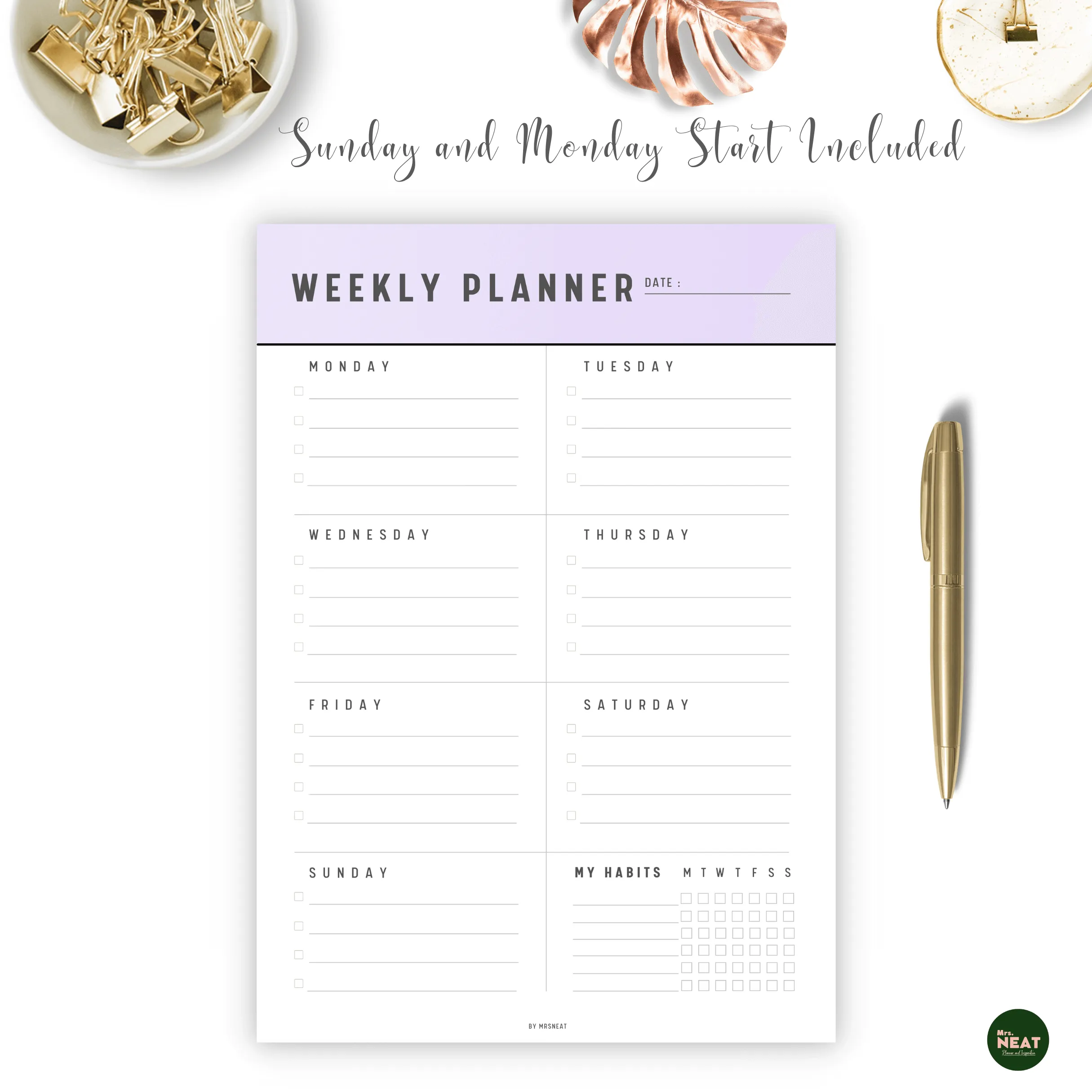 Colorful Weekly Planner - M160