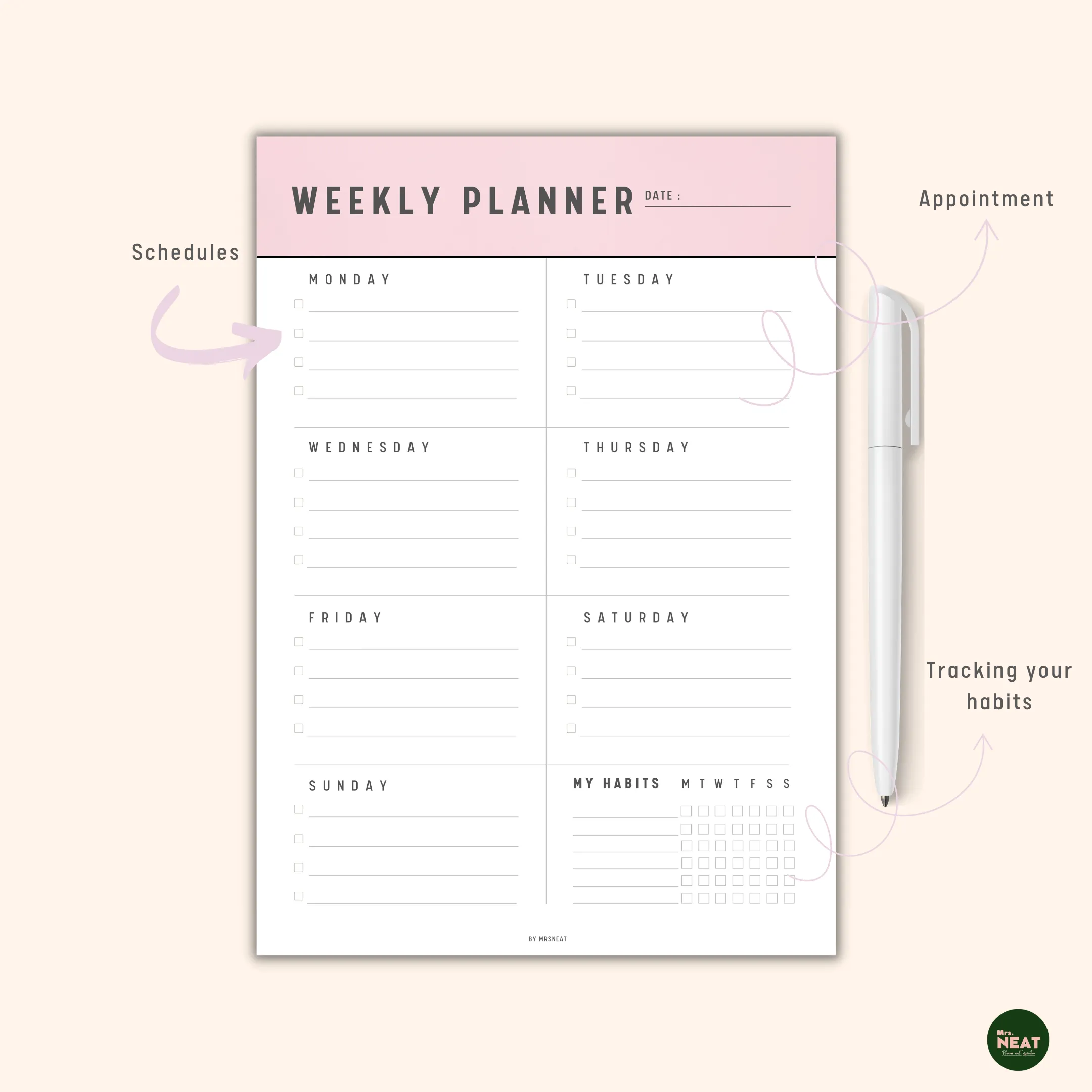 Colorful Weekly Planner - M160