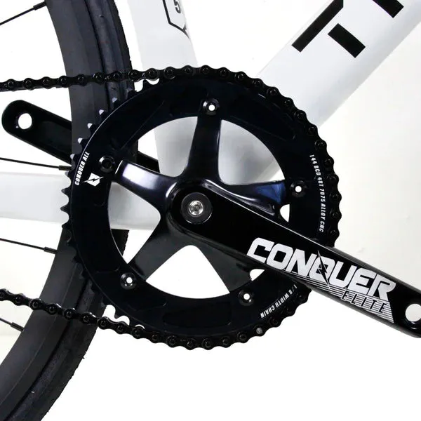 Conquer Elite Crankset 165MM  48t CNC  Tapered Black - Live 4 Bikes