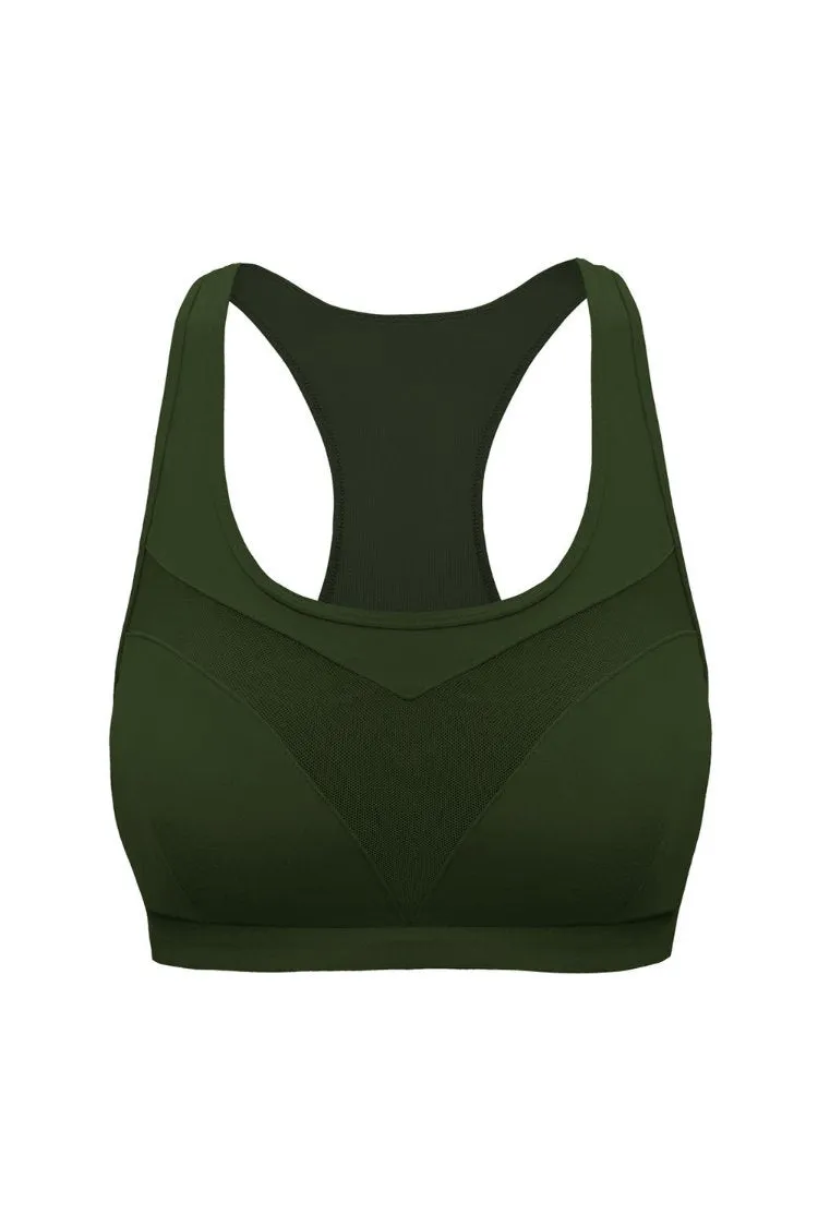 Double-sided Splicing Mesh Yoga Sports Bra