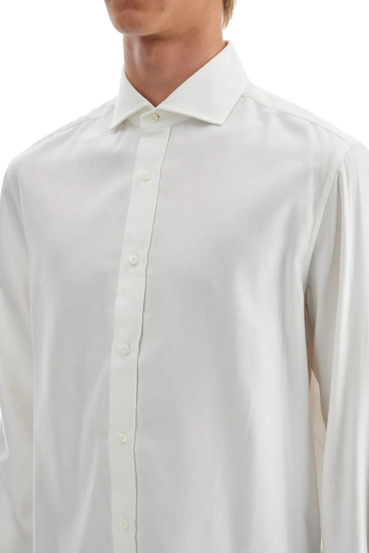 easy fit cotton and lyocell shirt