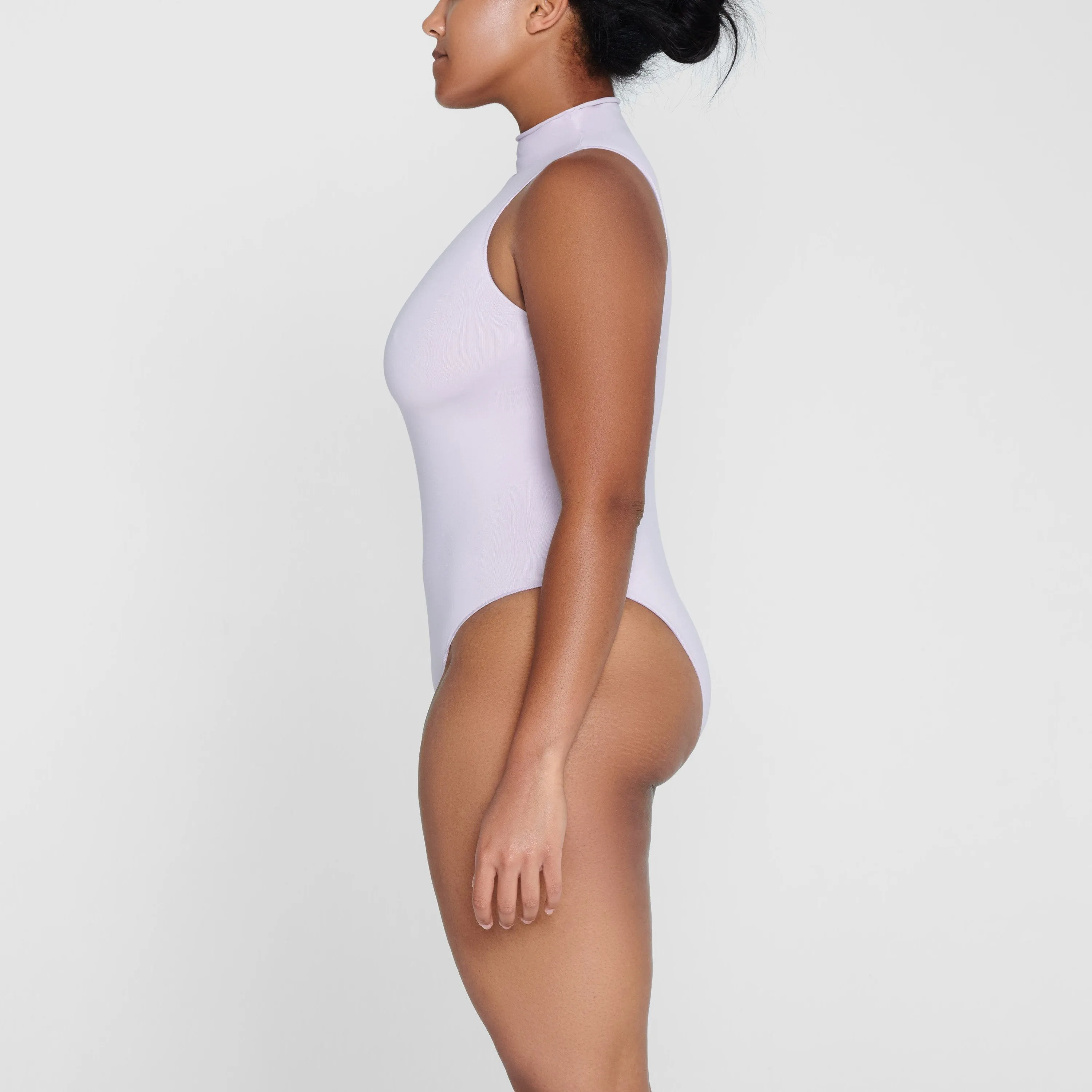 ESSENTIAL MOCK NECK SLEEVELESS BODYSUIT | IRIS MICA