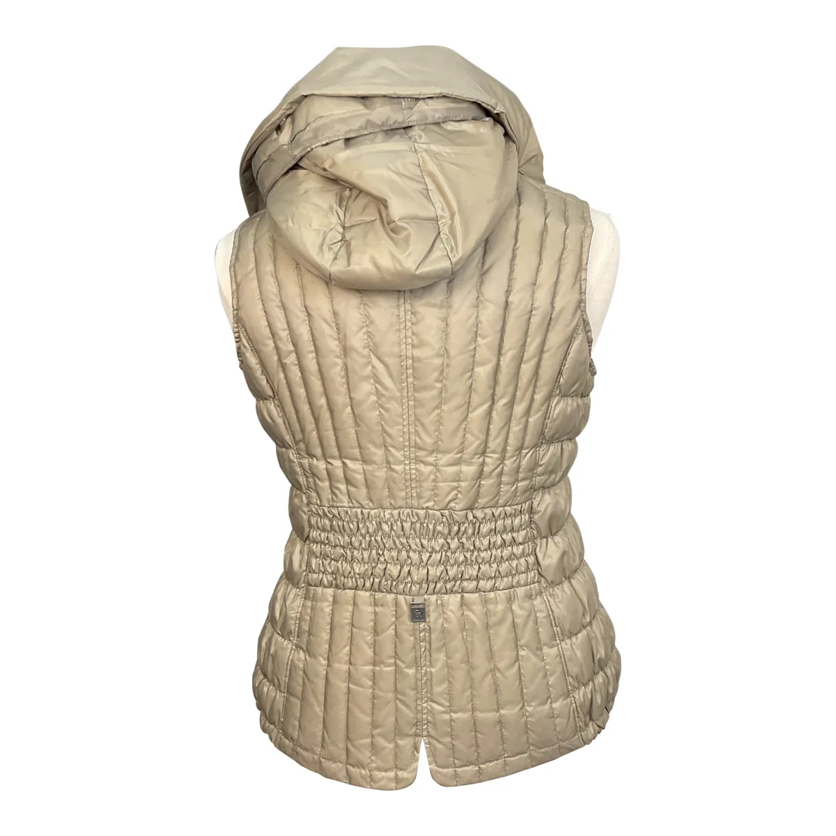 Goode Rider Hooded Down Vest in Taupe - Women's XL