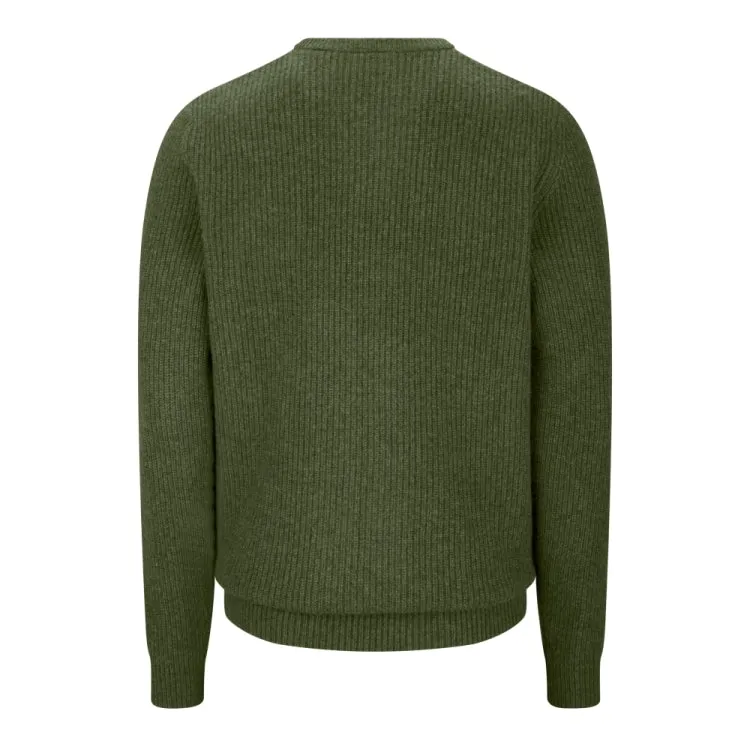 Hoggs Of Fife Borders Ribbed Knit Pullover - Thyme