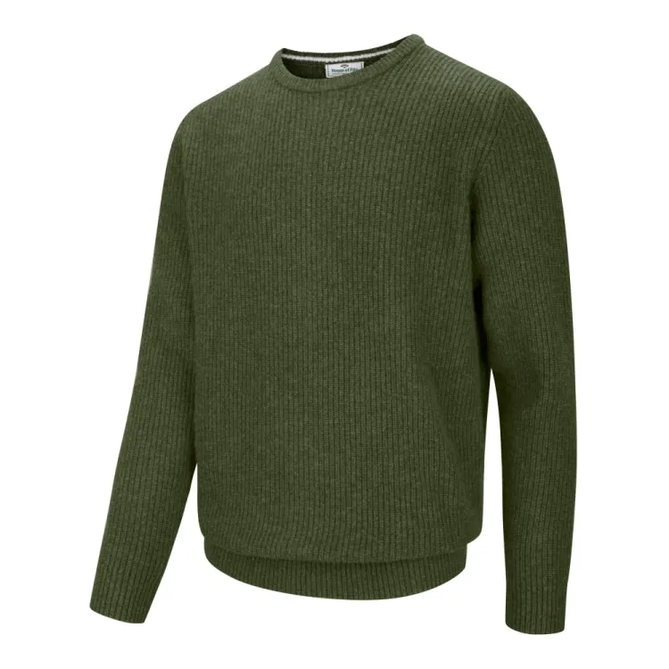 Hoggs Of Fife Borders Ribbed Knit Pullover - Thyme