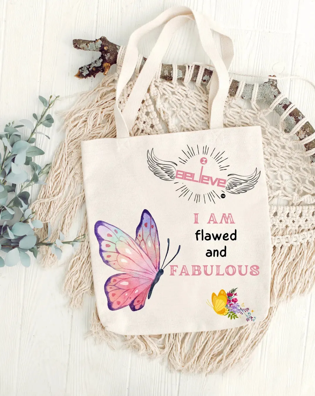 I Believe in Fabulous  Daily Thaila -  Canvas Reusable Bags