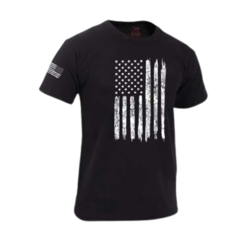 Kids US Flag Short Sleeve T-Shirt | Black