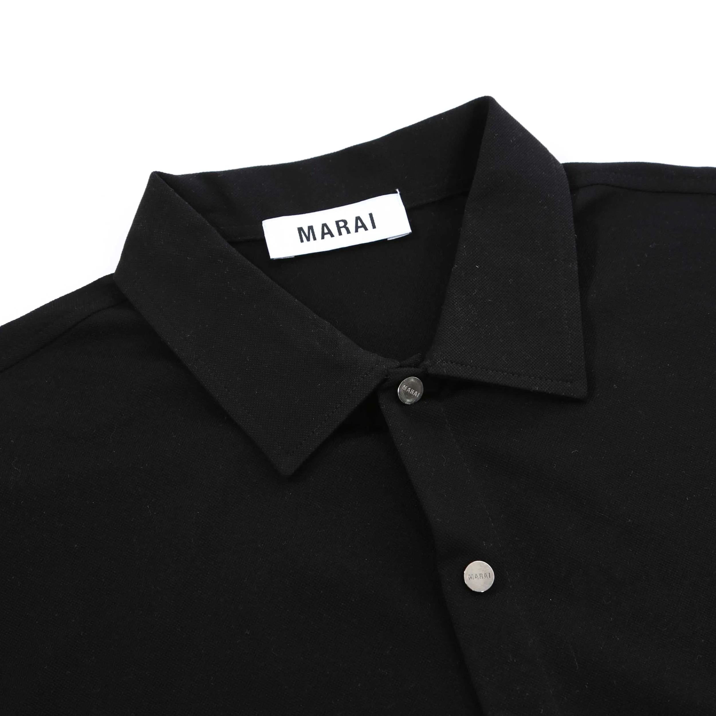 Marai Snap Button SS Shirt in Black