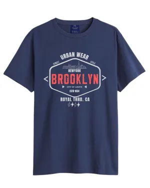 Men Brooklyn Print Summer T shirt