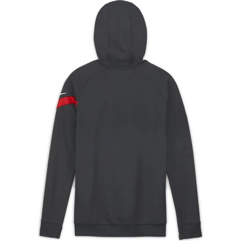 NIKE DRI-FIT ACADEMY PRO HOODIE-red/grey