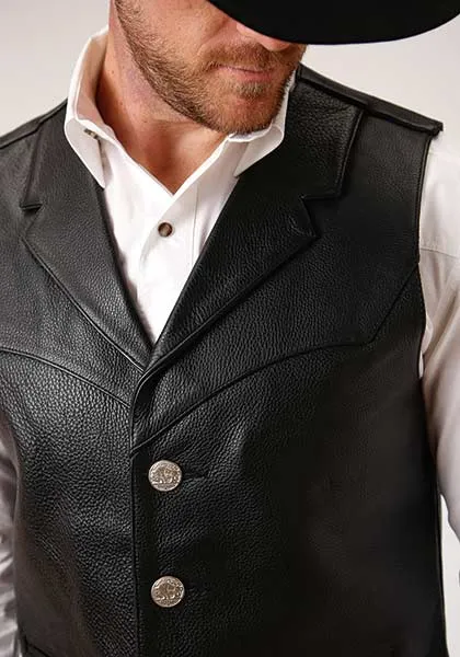 Roper Mens Leather Vest Style 02-075-0510-0503