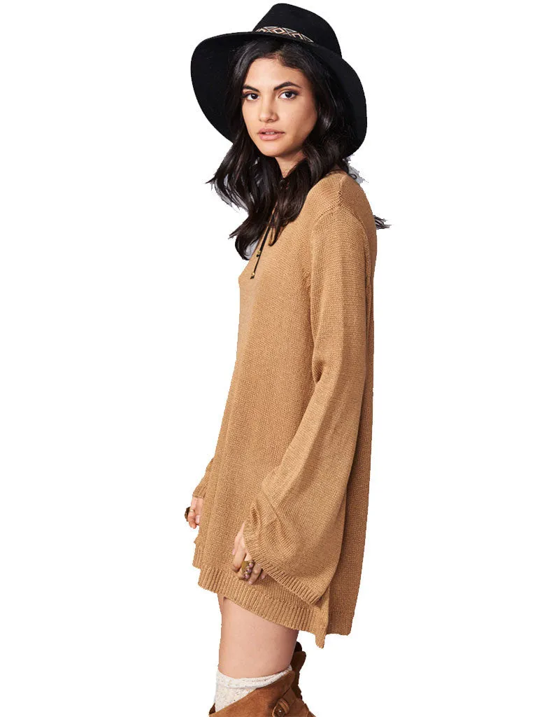 Show Me Your Mumu Festibell Sweater in Camel