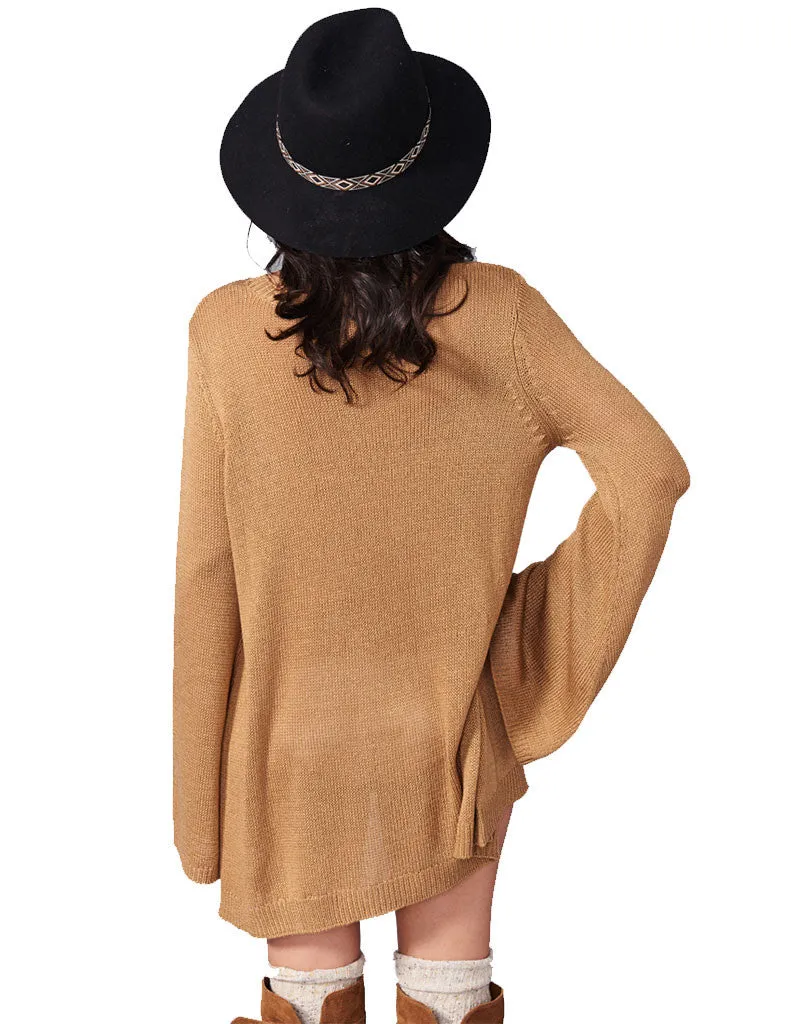 Show Me Your Mumu Festibell Sweater in Camel