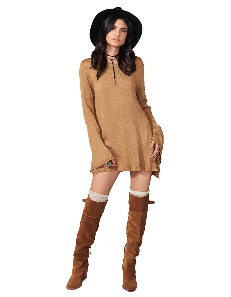 Show Me Your Mumu Festibell Sweater in Camel