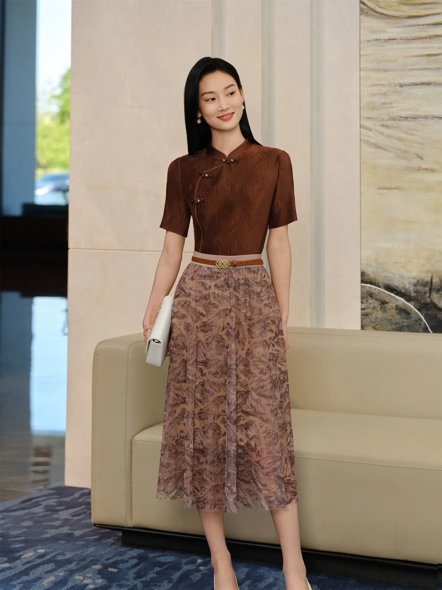 YAYING Chinese Style Embroidered Skirt